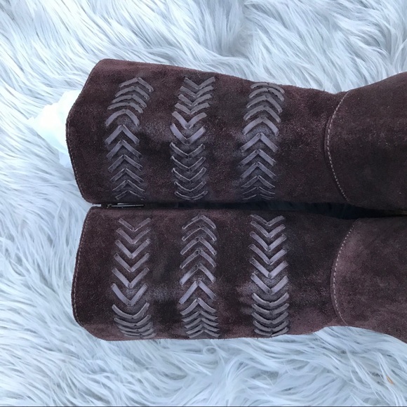 UGG Brown Suede Side Zip Ankle Boots - Picture 11 of 16